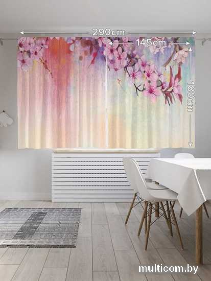 Комплект штор JoyArty Дыхание весны 1.45x1.8 м pox_21154_145x180 (2 шт)