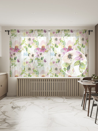 Комплект штор JoyArty Цветочные мазки 1.45x1.8 м tul_32298_145x180 (2 шт)
