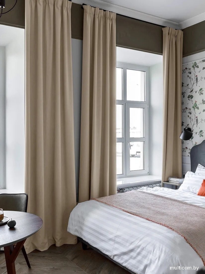 Комплект штор Mio Tesoro Блэкаут 400x260 (2шт, песочный)