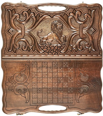 Шашки/нарды Haleyan Лев 50 с ручкой kh015-5