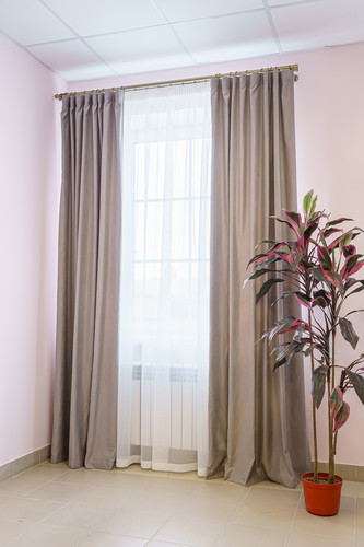 Комплект штор Decoretto Нубук НСС-K17 1.25x2.6 м (светло-серый, 2 шт)