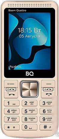 Кнопочный телефон BQ BQ-2455 Boom Quattro (золотистый)