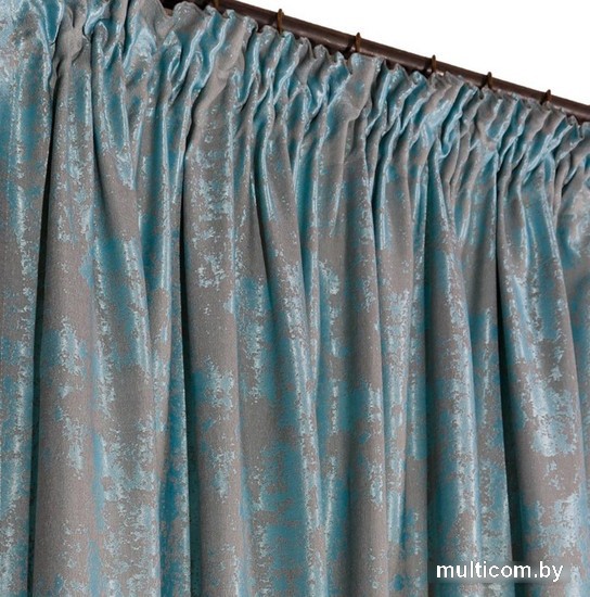 Комплект штор Nivasan Мрамор 10 на ленте 1.5x2.7 м (бирюзовый)