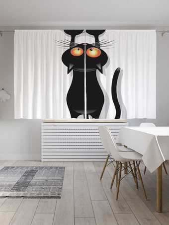 Комплект штор JoyArty Кот-шкодник Oxford DeLux 1.45x1.8 м (2 шт)