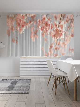 Комплект штор JoyArty Вишня под небом 1.45x1.8 м pox_43667_145x180 (2 шт)