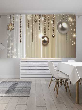 Комплект штор JoyArty Новогодний блеск 1.45x1.8 м (2 шт)