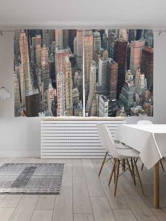 Комплект штор JoyArty Городские высоты 1.45x1.8 м pox_29819_145x180 (2 шт)