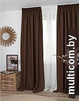 Комплект штор Delfa СШД-050 Naturel Blackout (160x270, шоколадный, А85822)