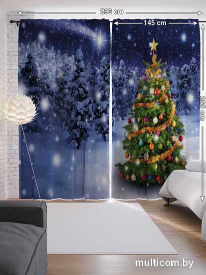 Комплект штор JoyArty Лесная красавица 1.45x2.65 м p_21448_145x265 (2 шт)