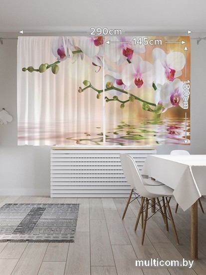 Комплект штор JoyArty Нежная орхидея 1.45x1.8 м pox_2601_145x180 (2 шт)