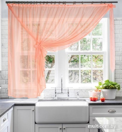 Тюль Nivasan Лейла-6 2.9x1.7 м (персик)