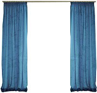 Комплект гардин Delfa СТШ/Д-050 Voile/8816 (200x270, синий)