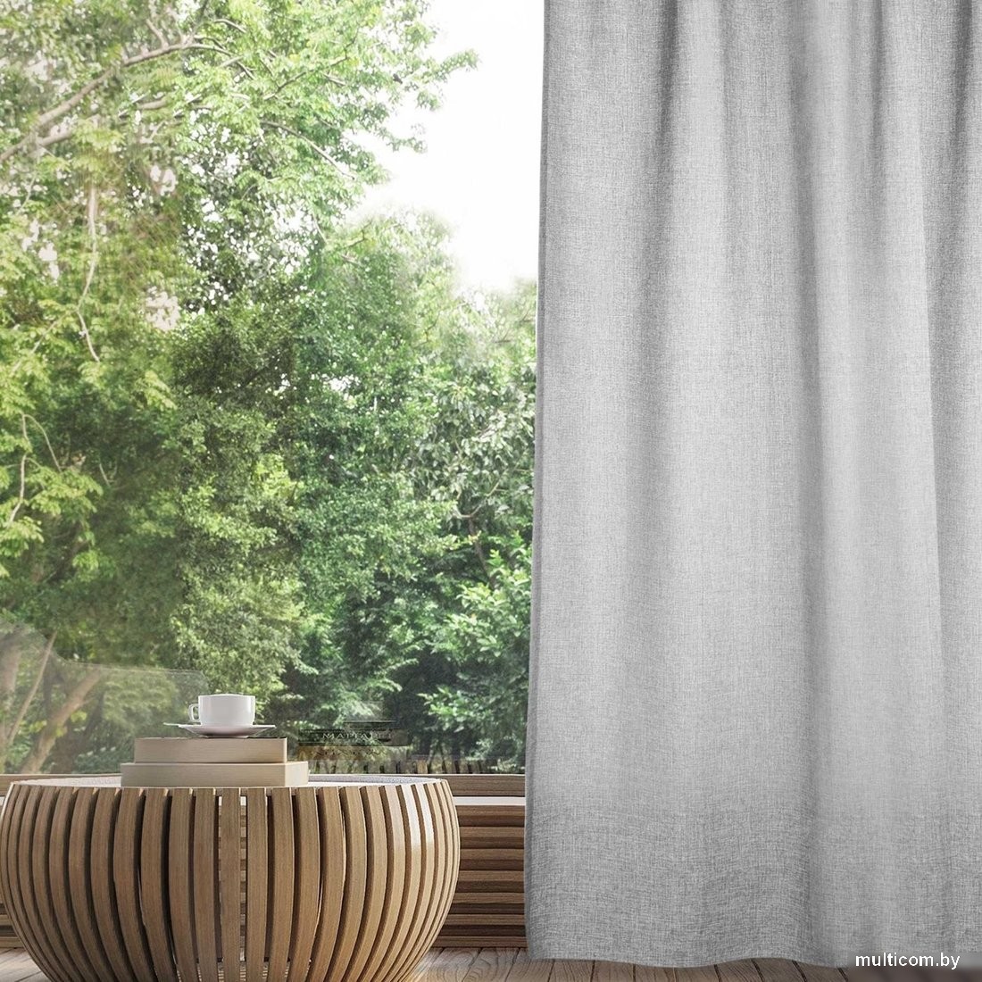 Штора Волшебная ночь Рогожка 200x270 779400 (пепельно-серый)