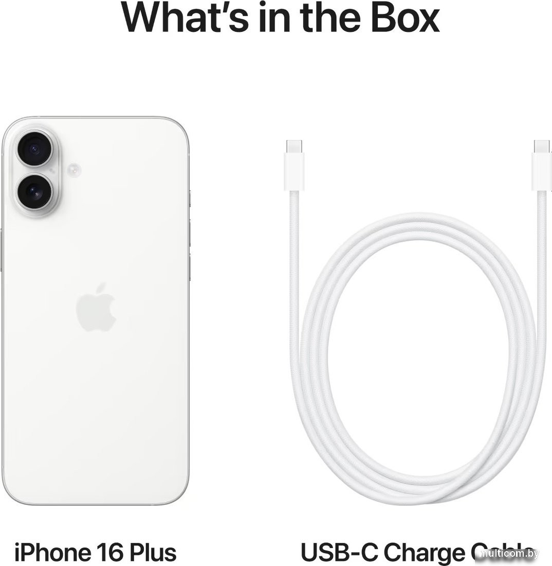 Смартфон Apple iPhone 16 Plus 128GB (белый)