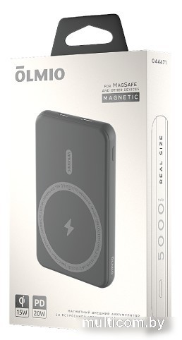 Внешний аккумулятор Olmio QM-06 5000mAh (серый)