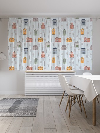 Комплект штор JoyArty Городские тропы Oxford DeLux 1.45x1.8 м pox_380798 (2 шт)