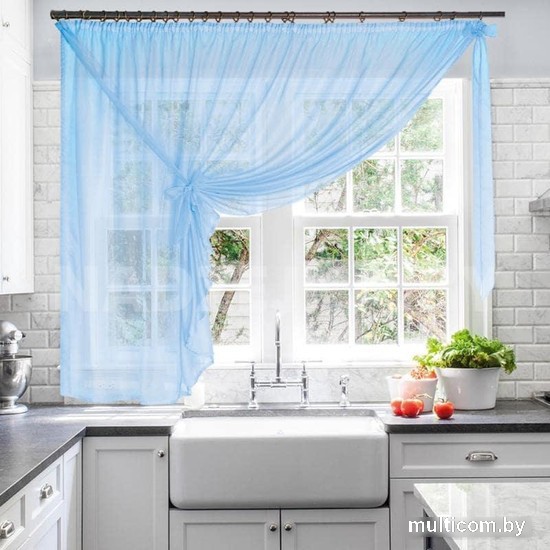 Тюль Nivasan Лейла-11 2.9x1.7 м (голубой)