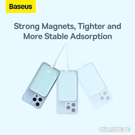 Внешний аккумулятор Baseus Magnetic Wireless PPCX020002 6000mAh (белый)