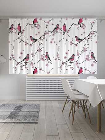 Комплект штор JoyArty Птицы на ветках 1.45x1.8 м pox_12171_145x180 (2 шт)