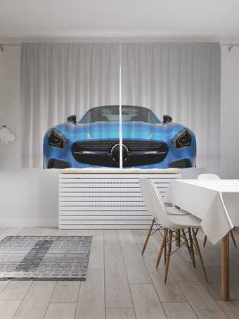 Комплект штор JoyArty Лазурная машина Oxford DeLux 1.45x1.8 м (2 шт)