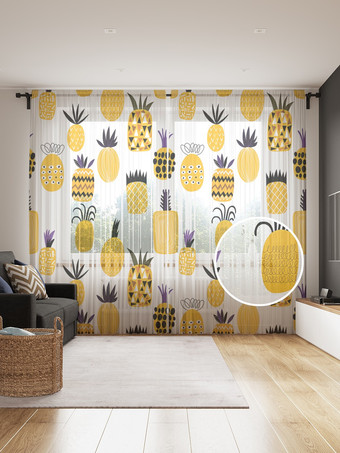 Комплект штор JoyArty Ароматный ананас 1.45x2.65 м tul_55144_145x265 (2 шт)