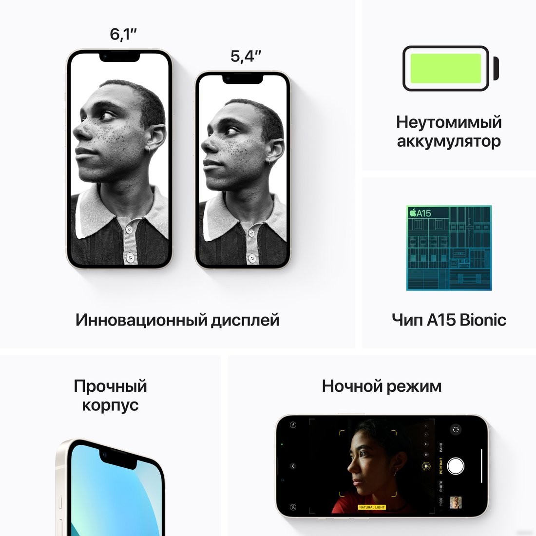 Телефон Apple iPhone 13 256GB (сияющая звезда)