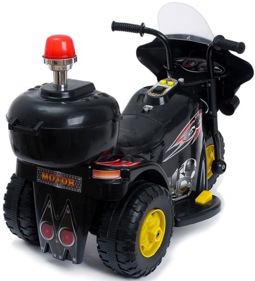 Электротрицикл Sima-Land Мотоцикл шерифа (черный)