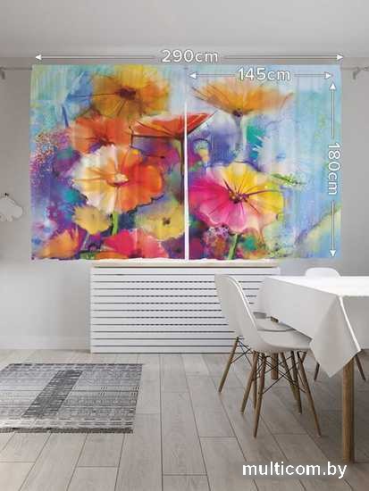 Комплект штор JoyArty Духовный букет Oxford DeLux 1.45x1.8 м (2 шт)