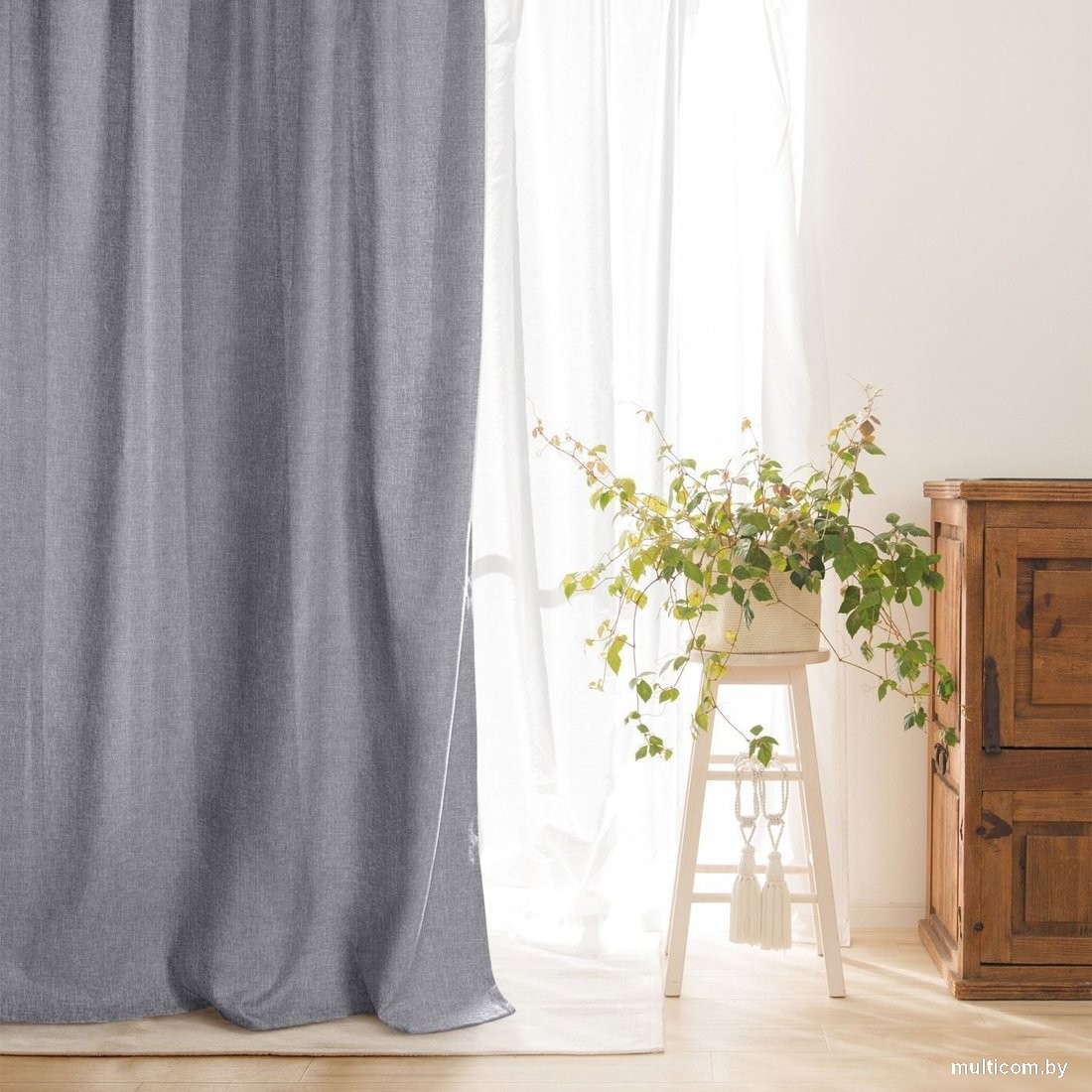 Штора Волшебная ночь Рогожка 200x270 772364 (базальт)