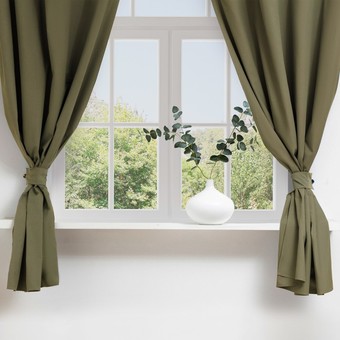 Комплект штор Этель Kitchen 7866038 (150x180. зеленый. 2 шт)