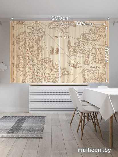 Комплект штор JoyArty Пиратские знания 1.45x1.8 м pox_18565_145x180 (2 шт)