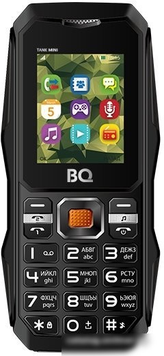 Кнопочный телефон BQ BQ-1842 Tank mini (черный)