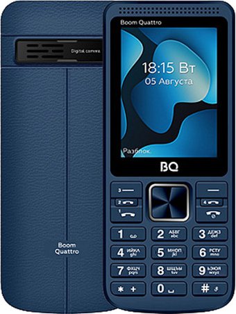 Кнопочный телефон BQ BQ-2455 Boom Quattro (синий)