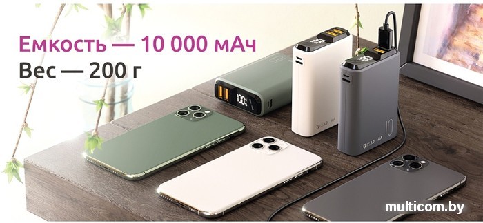 Внешний аккумулятор Olmio QS-10 10000mAh (темно-синий)