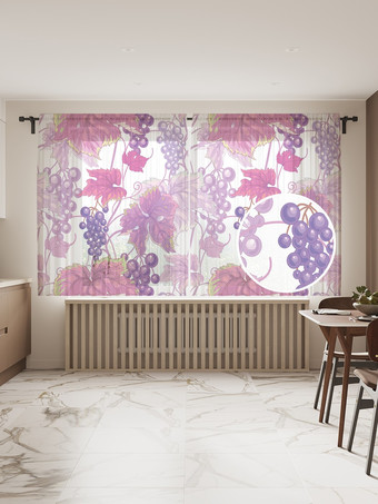 Комплект штор JoyArty Сочный виноград 1.45x1.8 м tul_21614_145x180 (2 шт)