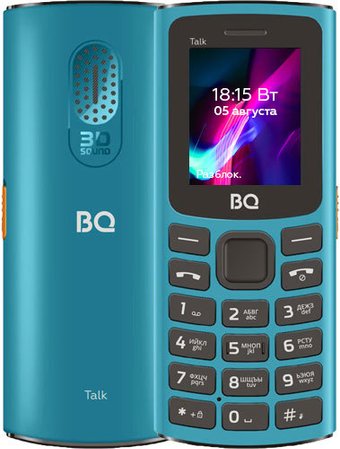 Кнопочный телефон BQ BQ-1862 Talk Green (бирюзовый)