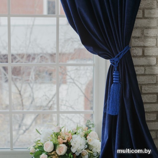 Штора Этель Валенсия 9330264 2.65x2.7 м (голубой океан, 1 шт)