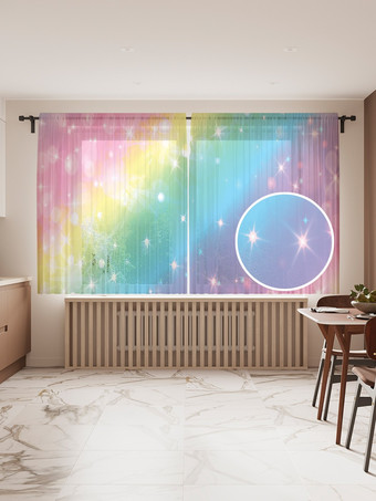Комплект штор JoyArty Радужное сияние 1.45x1.8 м tul_290642_145x180 (2 шт)
