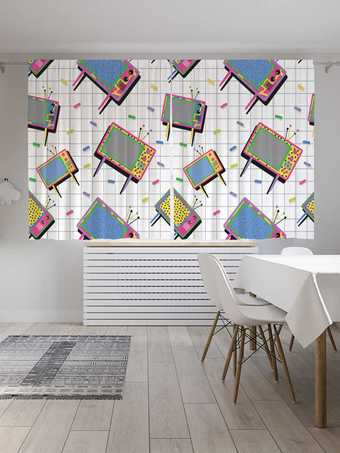 Комплект штор JoyArty Телевизионный сон Oxford DeLux 1.45x1.8 м (2 шт)