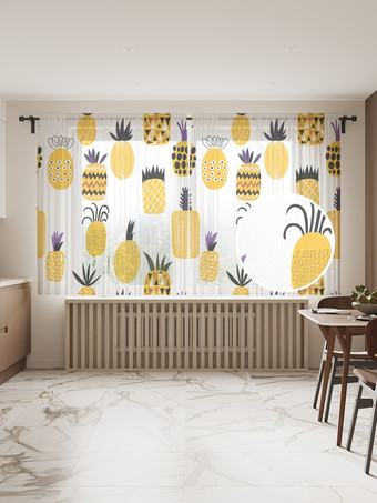 Комплект штор JoyArty Ароматный ананас 1.45x1.8 м tul_55144_145x180 (2 шт)