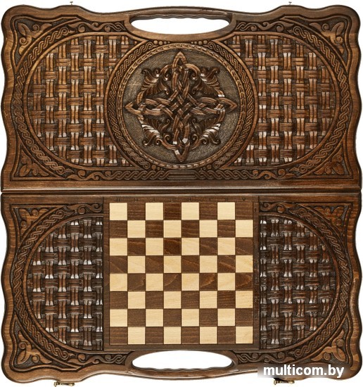 Шашки/нарды Haleyan Армянский узор 11 с ручкой kh064-6