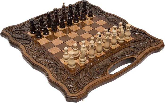 Шахматы/шашки/нарды Haleyan Афинские с ручкой kh135-5