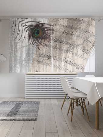 Комплект штор JoyArty Прекрасное перо 1.45x1.8 м pox_17187_145x180 (2 шт)