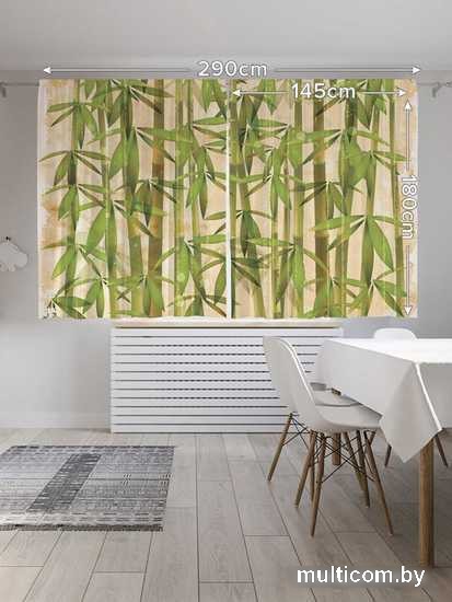 Комплект штор JoyArty Зеленеющий бамбук 1.45x1.8 м pox_15761_145x180 (2 шт)