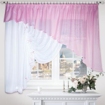 Тюль Nivasan Джульетта Hk.DG-L2 4x1.7 м (розовый, левая)