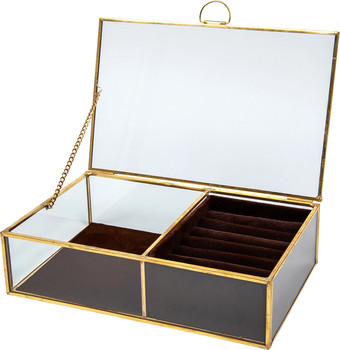 Шкатулка для украшений Вещицы Fancy25 (прозрачный/золото)