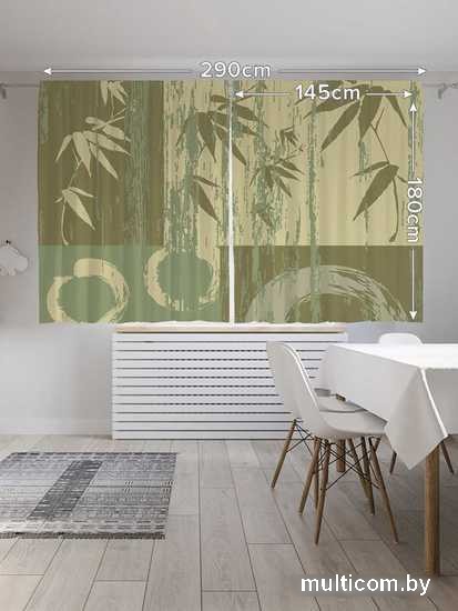 Комплект штор JoyArty Травянистые узоры 1.45x1.8 м pox_15786_145x180 (2 шт)