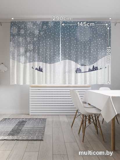 Комплект штор JoyArty Снежный олень 1.45x1.8 м pox_21455_145x180 (2 шт)