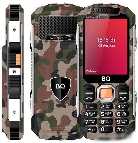 Кнопочный телефон BQ BQ-2817 Tank Quattro Power (камуфляж)