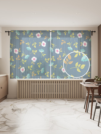 Комплект штор JoyArty Цветочная легкость 1.45x1.8 м tul_75336_145x180 (2 шт)